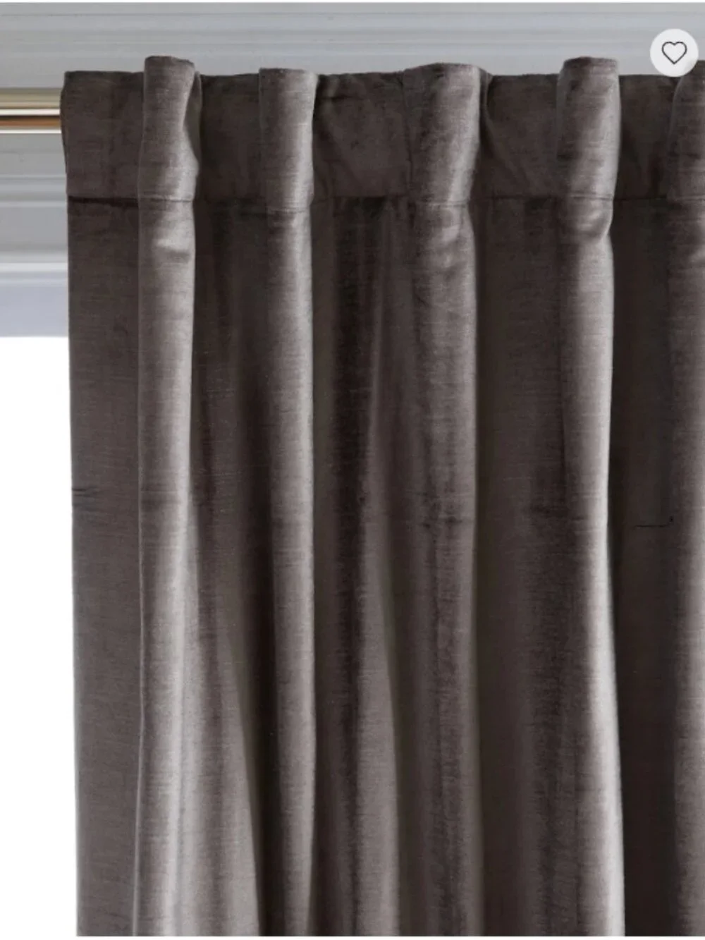 NWOT Quince Luster Velvet Curtain Panel 48x96 SlateLight Filtering Luxe (115)